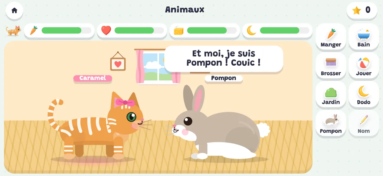 Un chaton et un lapin dans Animaux